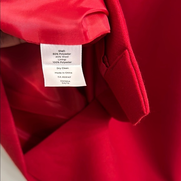 Talbots Red Sleeveless Wool Blend Sheath Dress 10 Petite NWT - Picture 7 of 7